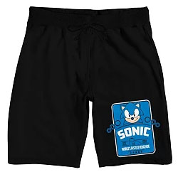 Classic Sonic Adult Sleep Shorts Black