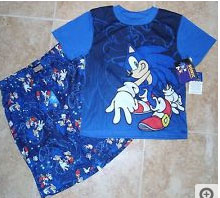 Blue PJs Shorts & Top Kids Set