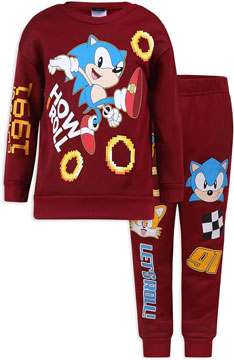 Burgundy How I Roll Sweat Set