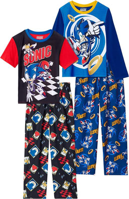 Sonic Fast 4 Pack PJ Set