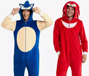Sonic Knuckles Adult Onesie Pajama Costumes