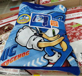 Walmart 2019 PJ Set Slide Sonic