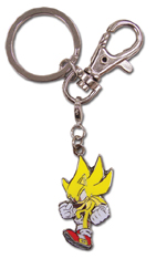 Keychain Metal Enamel Super Sonic Charm