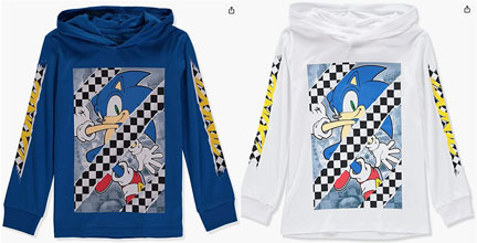 Checker Bands Sweat Shirts Blue White