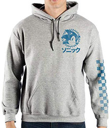 Checker Sleeve Gray Sonic Hoodie
