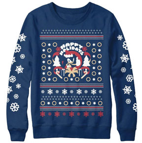 Happy Holidays Santa Hat Sonic Busy Sweatshirt
