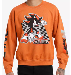 Orange Shadow Checkered Sweat Shirt Adults