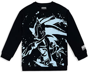 Paint Streaks Sonic Sweat Shirt Black