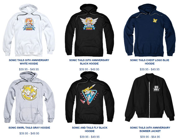 Tails Six Sweatshirts Sega Shop