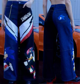 Wide Leg Denim Sonic Shadow Pants