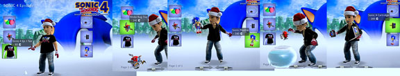 Xbox 360 Sonic 4 Avatar Accessories